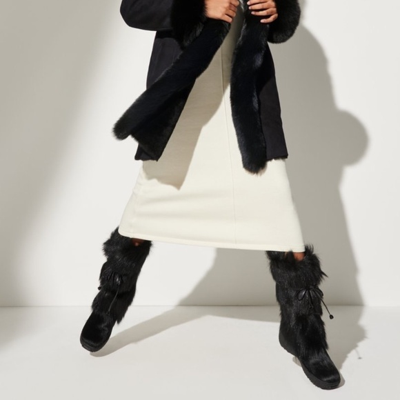 Italian Fur & Leather Winter Boots – Size 39 (US 8.5–9) - Picture 5 of 6